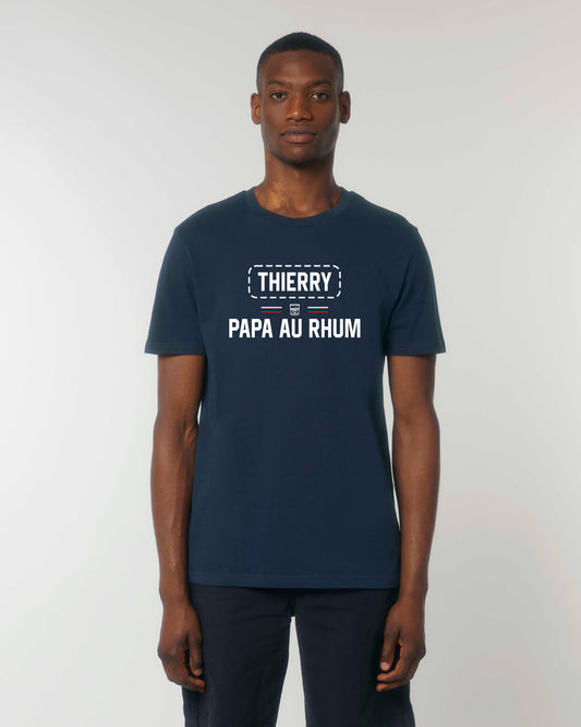 T-shirt Homme en coton bio personnalisable "Papa au rhum"