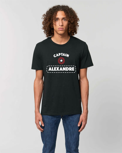 T-shirt Homme en coton bio personnalisable "Captain"