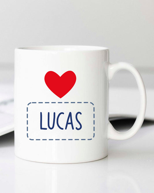 Mug personnalisable COEUR + PRÉNOM