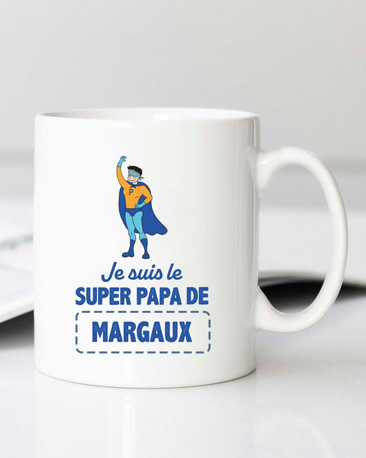 Mug personnalisable "Je suis le super papa de"