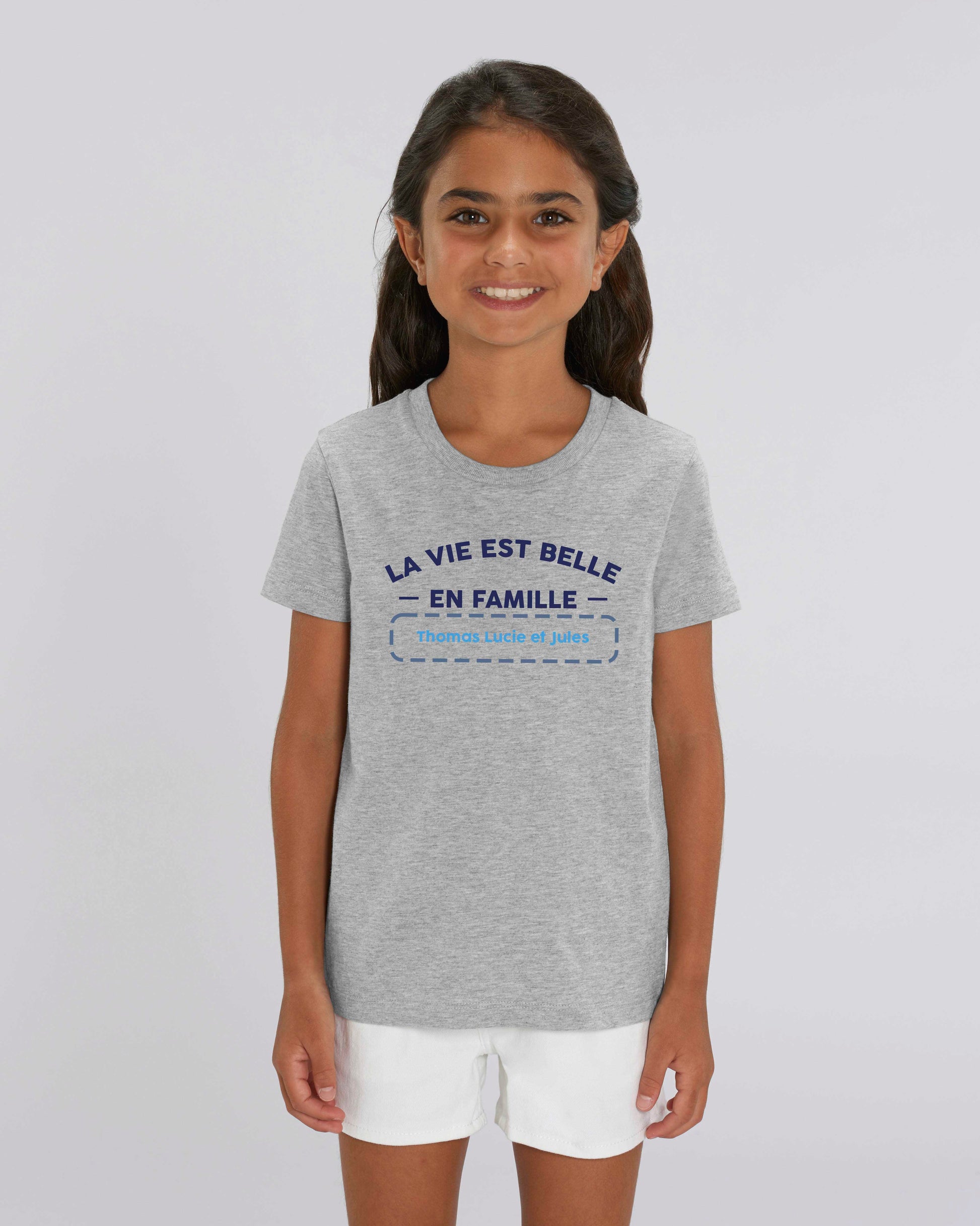 T-shirt femme La vie est belle en Famille - Le Monde de bibou