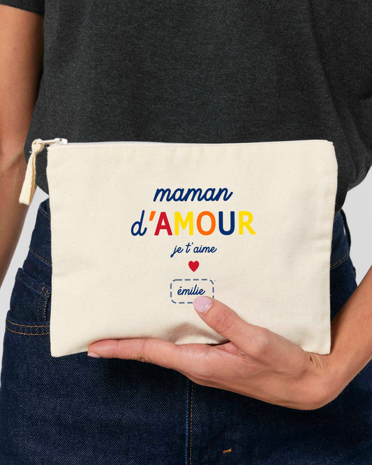 Trousse personnalisable "Maman d'amour je t'aime"