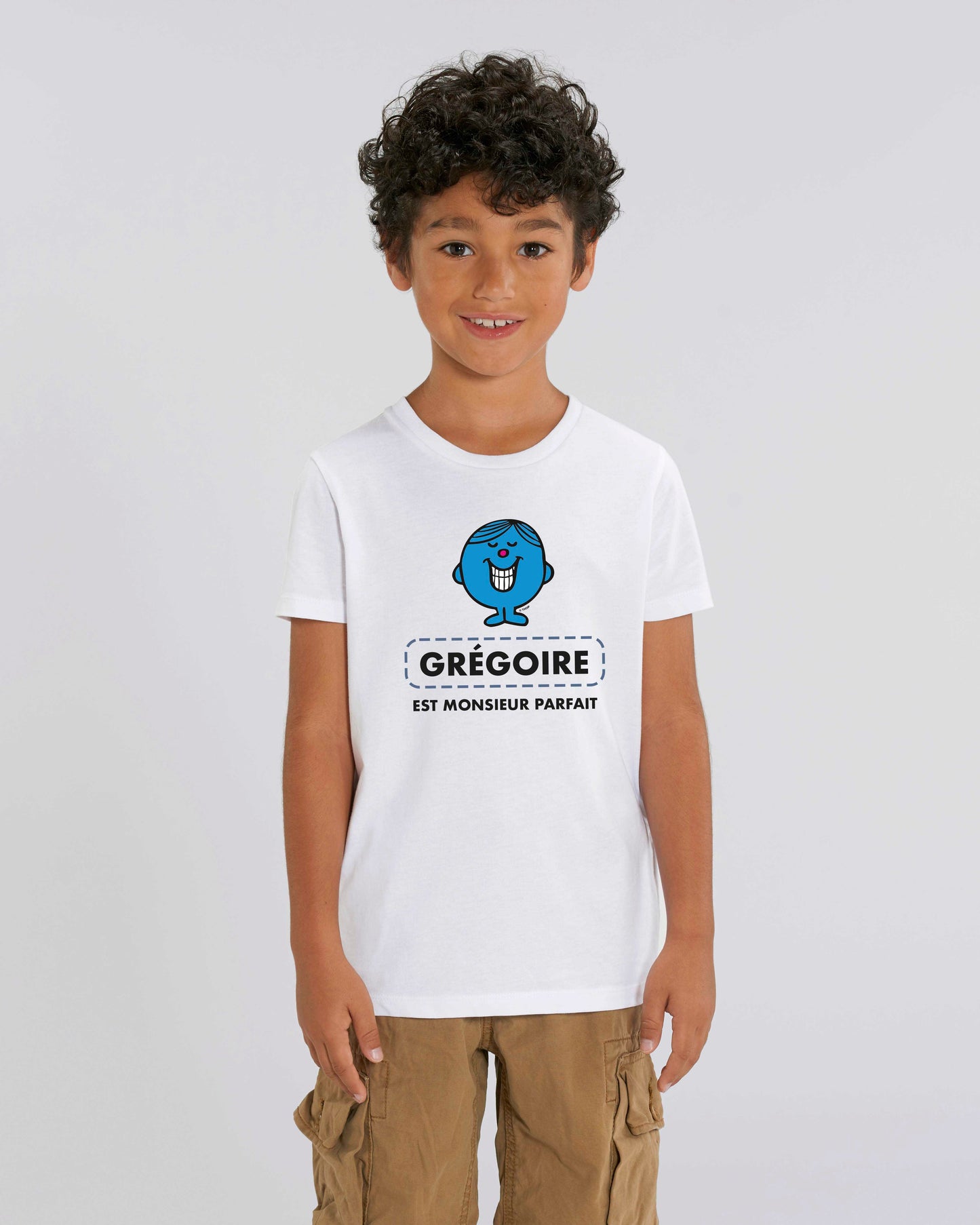 T-shirt garçon en coton bio personnalisable "est Monsieur Parfait"