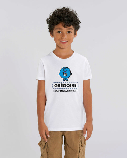 T-shirt garçon en coton bio personnalisable "est Monsieur Parfait"