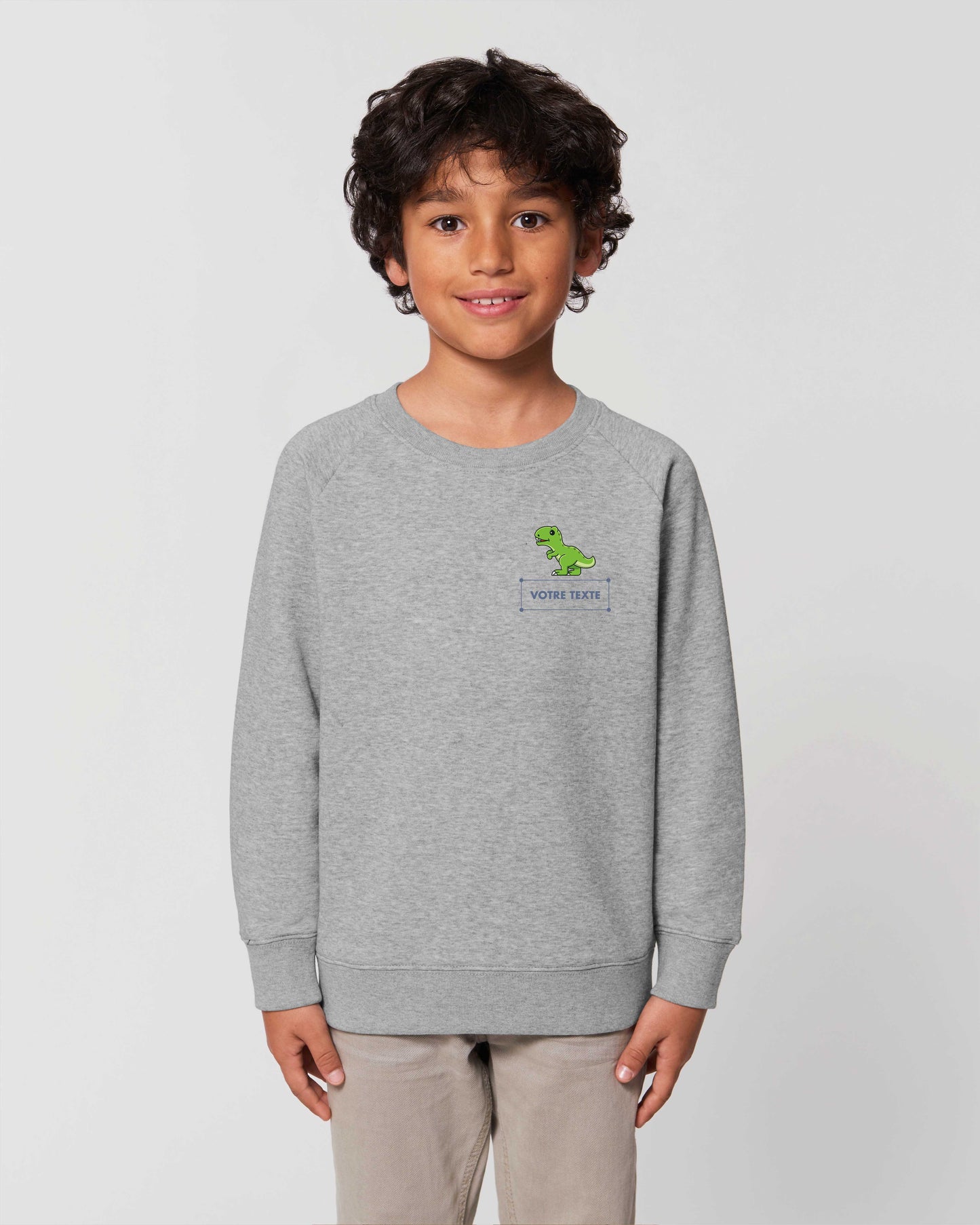 Sweat garçon en coton bio personnalisable PICTO + TEXTE