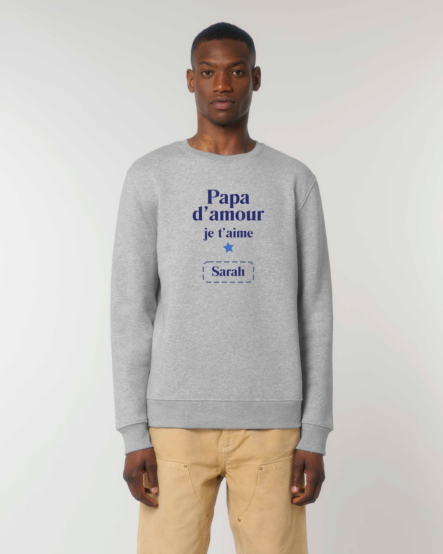 Sweat Homme personnalisable "Papa d'amour je t'aime"