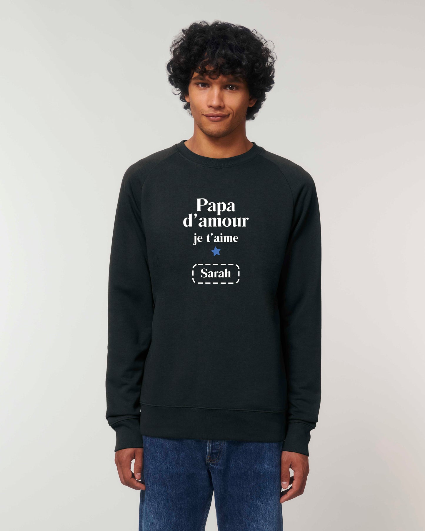 Sweat Homme personnalisable "Papa d'amour je t'aime"