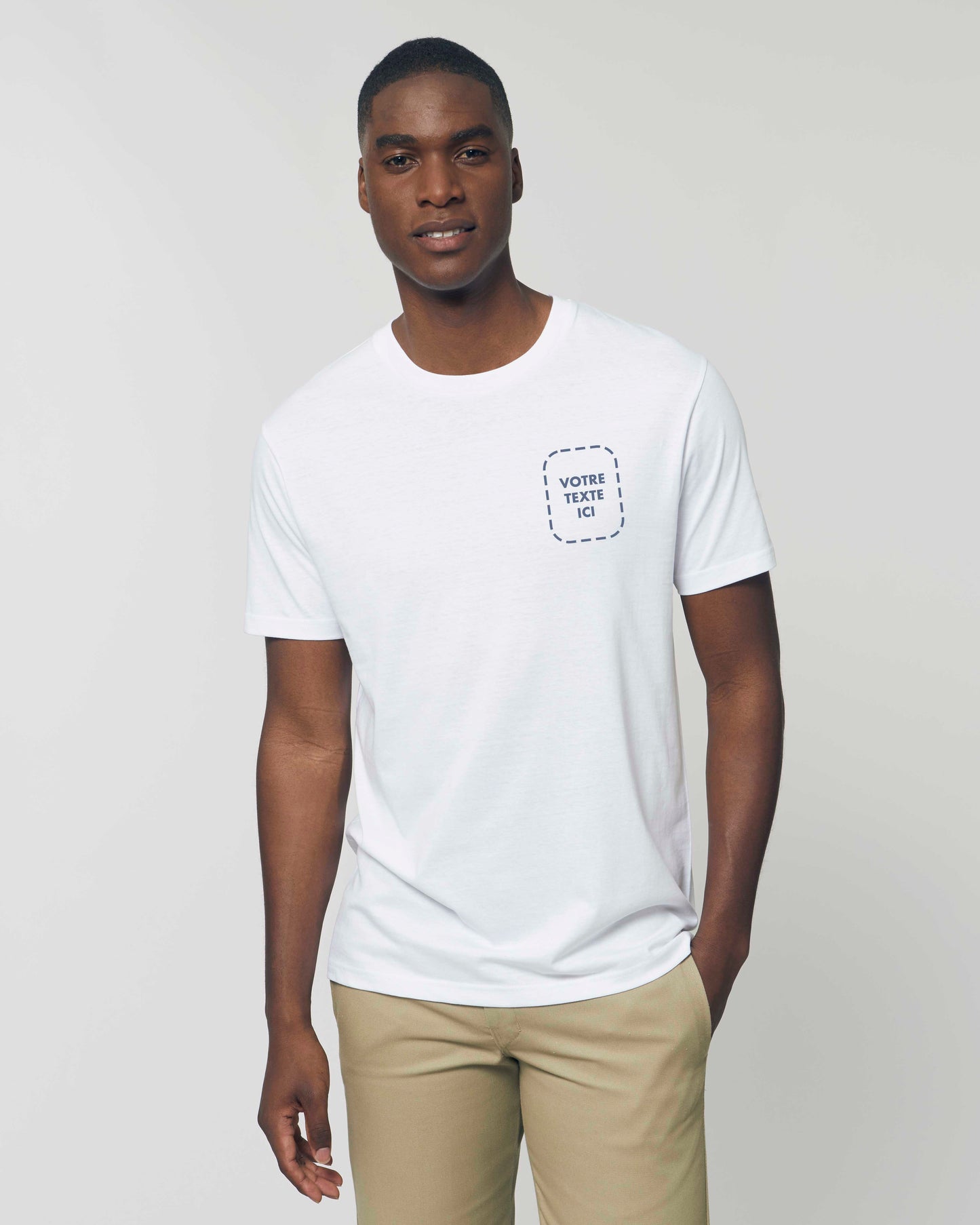 T-shirt Homme en coton bio personnalisable sur le coeur