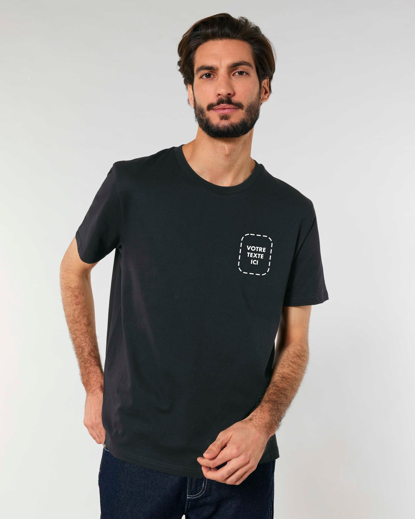 T-shirt Homme en coton bio personnalisable sur le coeur