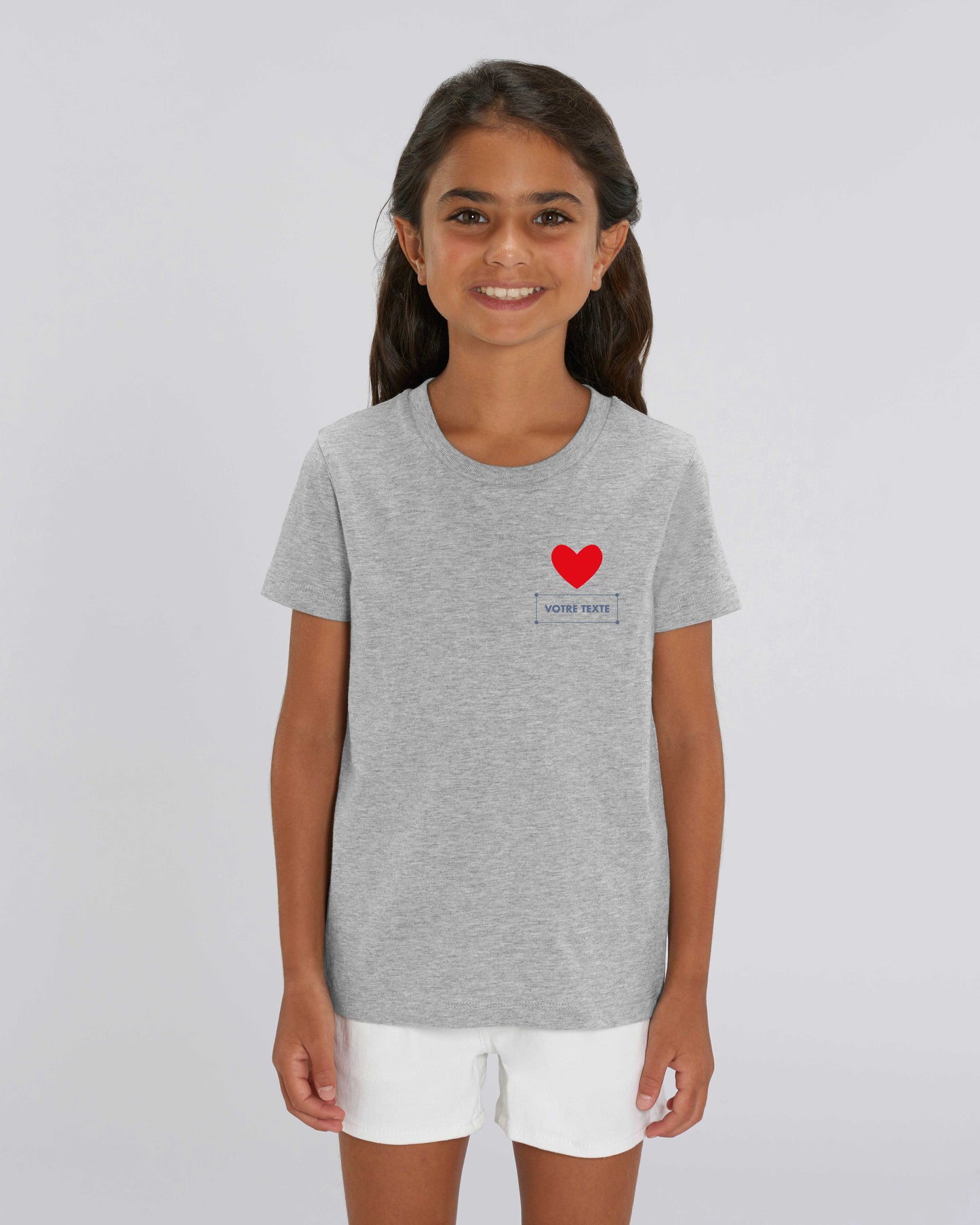 T-shirt fille en coton bio personnalisable PICTO + TEXTE