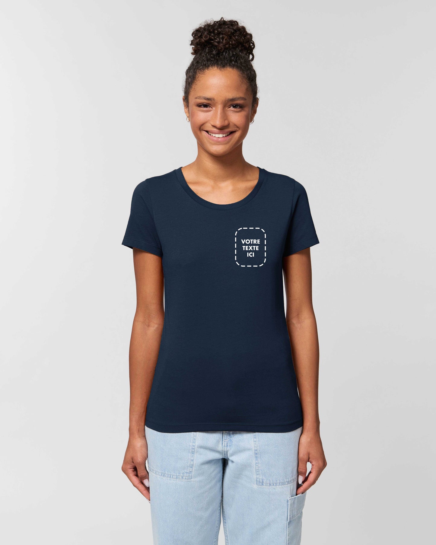 T-shirt Femme en coton bio personnalisable sur le coeur