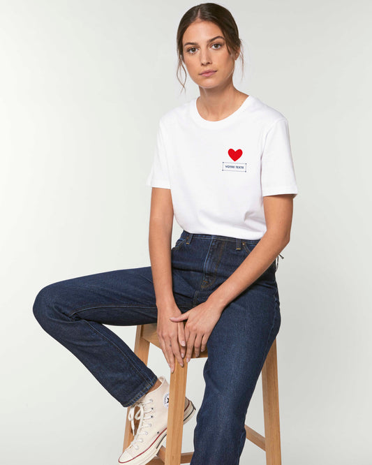 T-shirt Femme en coton bio personnalisable PICTO + TEXTE