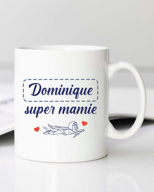 Mug personnalisable "Dessin super mamie"